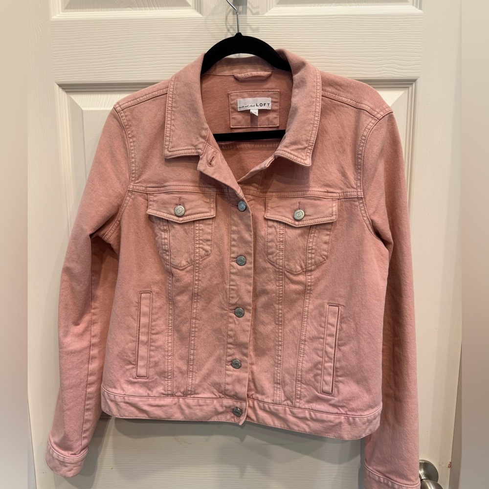 LOFT Light Pink Denim Jacket